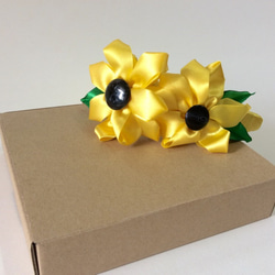 Kanzashi yellow ribbon flower headband hair accessories 1枚目の画像