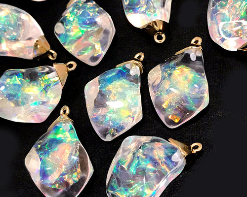 楽天市場】虹 チャームの通販 虹くもみずいろ ぐで猫さん レジンパーツ