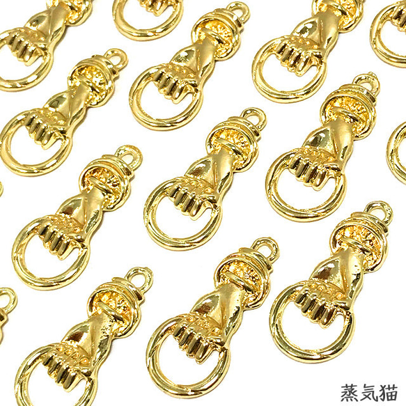 ドアノック手チャーム 6個【コネクター 謎の手パーツ ピアス