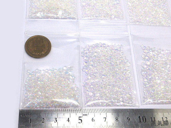 ガラス粒 オーロラ 10g【レジン ガラスカレット 宇宙 ハンドメイド用アクセサリーパーツ素材 蒸気猫】 5枚目の画像