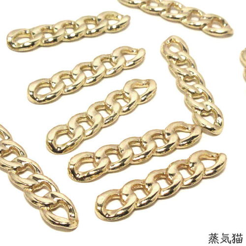 5連チェーンチャーム ゴールド 10個【チェーン ピアス イヤリング