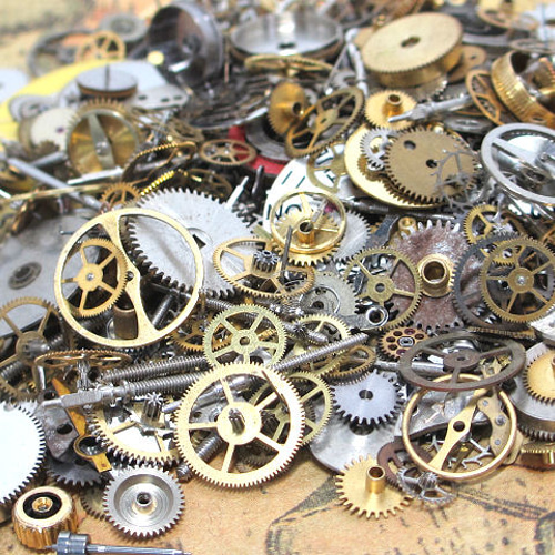 【特別訳あり特価】 時計パーツ・歯車等素材 レジン 30g【スチームパンク その他