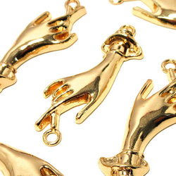 コネクター】貴婦人の手のチャーム ゴールド 5個【手 ピアス