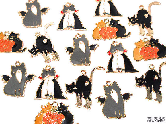 ☆コウモリとハロウィン猫ちゃんイヤリング☆ 【公式通販】