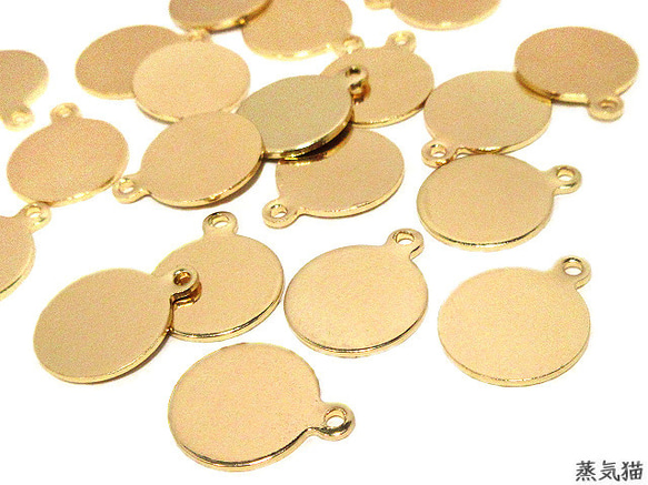 メタルプレート貼り付けパーツ 12mm 20個【ピアス イヤリング 貼り付け  