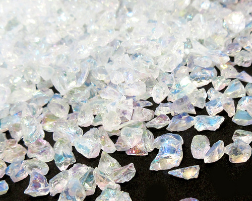 小さめ】ガラスカレット オーロラ 20g【レジン 宇宙 欠片