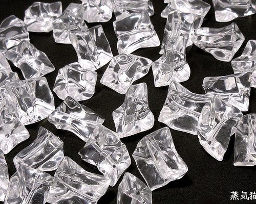 氷ビーズ クリア 15個【ピアス イヤリング ハンドメイド用アクセサリー