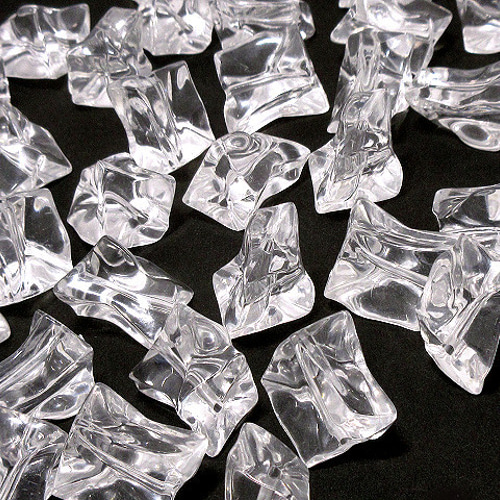 氷ビーズ クリア 15個【ピアス イヤリング ハンドメイド用アクセサリー