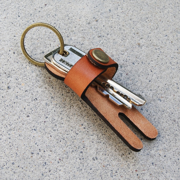 Hold Keys 鍵を抱きしめるキーケース／light brown color 2枚目の画像
