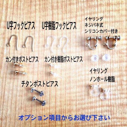 再販！べっ甲風〇＆ジルコニア付✨ピアス/イヤリングG