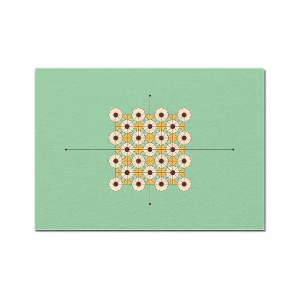 ｜繽紛花磚設計｜系列環保尼斯明信片8款 第7張的照片