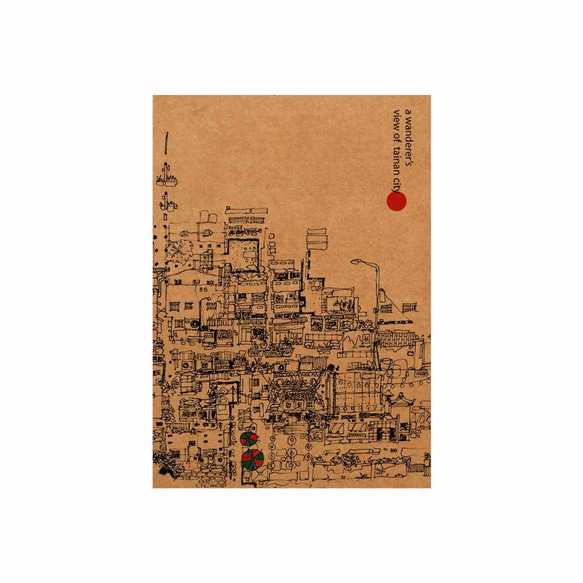 │步行者眼下的臺南-林思駿藝術家系列│- 牛皮格紋筆記本 第3張的照片
