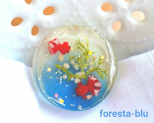 レジンヘアゴム ブローチ ◎1088 レジンヘアゴム ポニーフック ブローチ マグネット