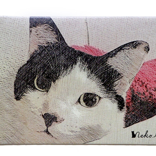猫の絵柄のマウスパッド【白黒にゃんこ】 マウスパッド ジュエラ