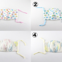 【竹纖維紗布口罩】（兒童用）全8種貓圖案①-④ 第1張的照片