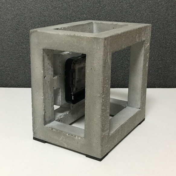 コンクリート置き時計 D-type　-コンクリート/モルタル/セメント雑貨- 8枚目の画像