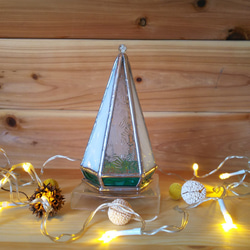 『Snowy tree 』  クリスマスツリー・LED専用キャンドルホルダー 3枚目の画像