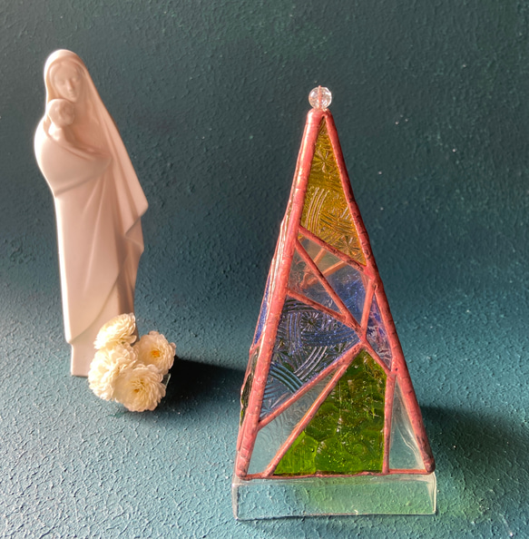 【各種幾何樹】聖誕迷你樹•led燭台•彩色玻璃 第7張的照片