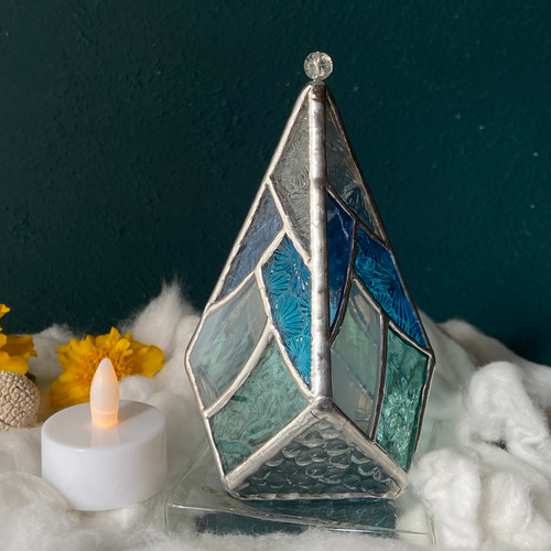 ステンドグラスのクリスマスミニツリー