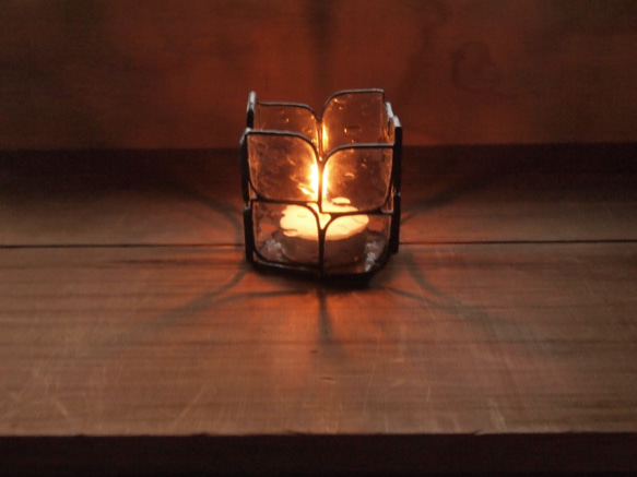 葉（水滴）：迷你蠟燭彩色玻璃 第2張的照片