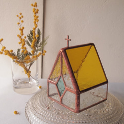 “基耶薩：含羞草：” LED燭台彩色玻璃 第4張的照片
