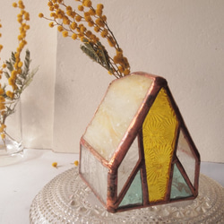“ Eglise de Mimosa” 1個乾花插入物/迷你燭台 第2張的照片