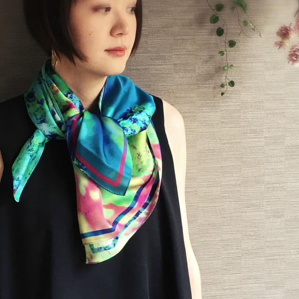 シルクサテンスカーフ tex#16 