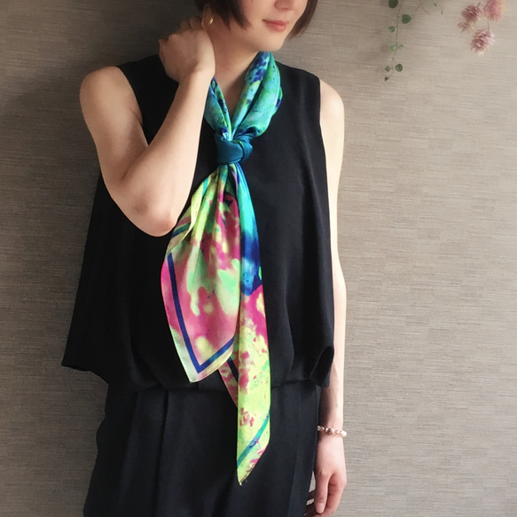 シルクサテンスカーフ tex#16 