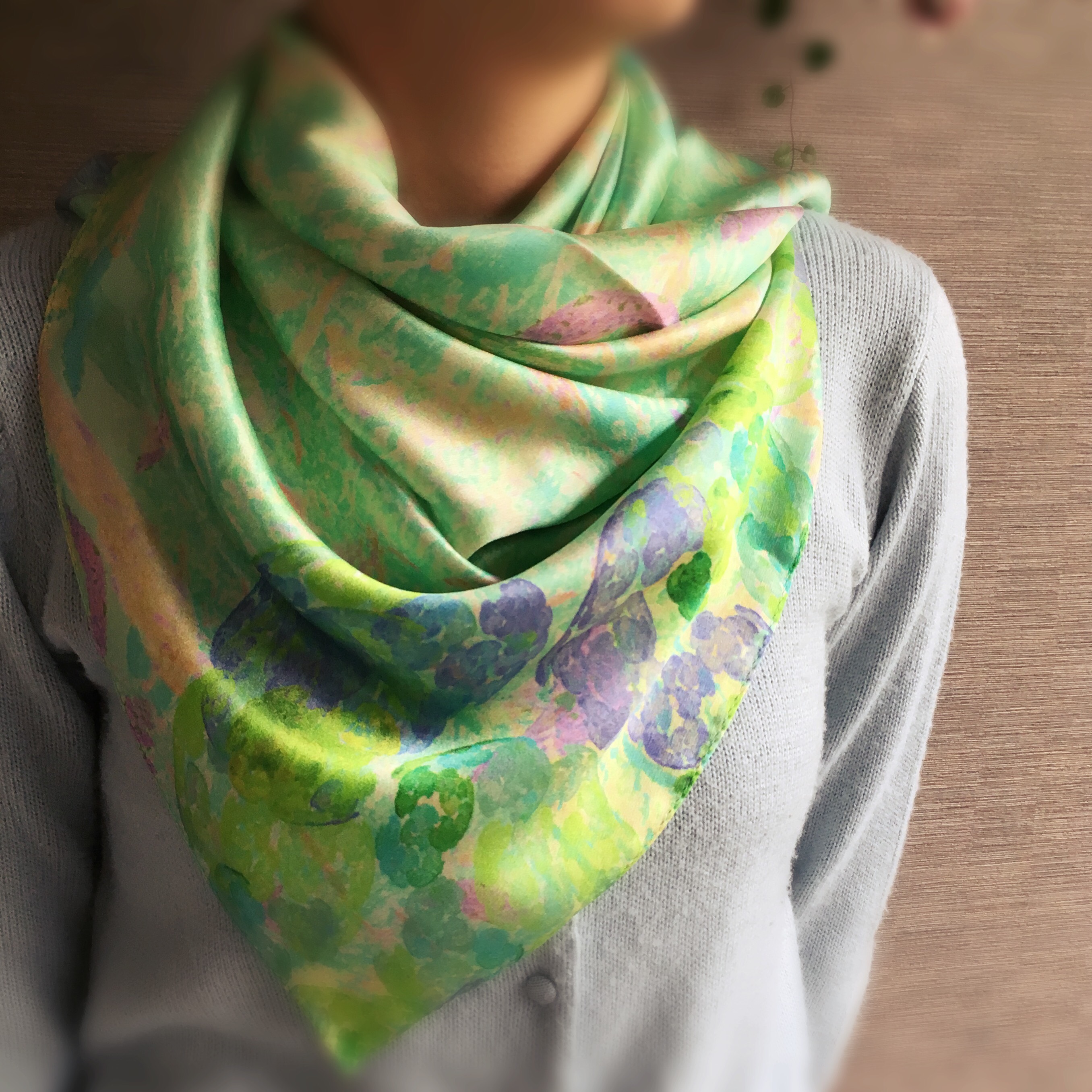 シルクサテンスカーフ tex#05