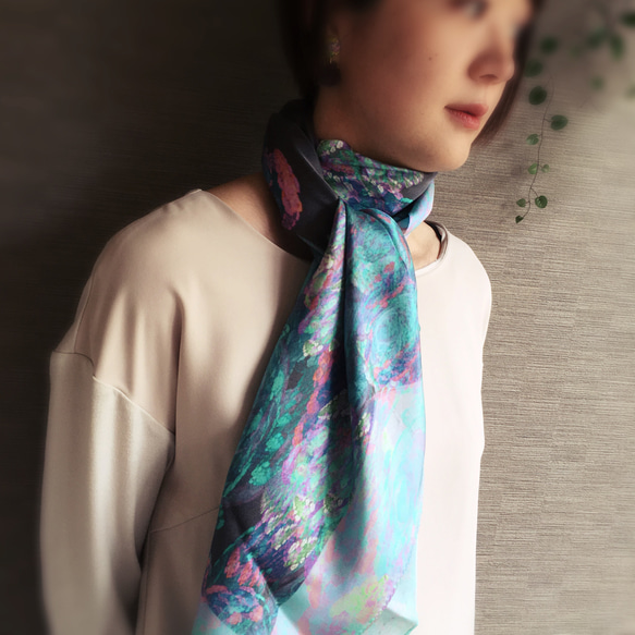 momi シルクツイルスカーフ #09 2枚目の画像