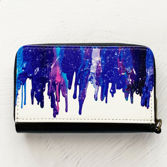 星屑のクレヨン ミニ財布・コンパクト財布 キーウォレット / 夜空 星空 宇宙 1枚目の画像