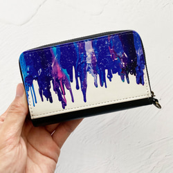 Stardust Crayon Mini Wallet / Compact Wallet Key Wallet / Night 第2張的照片