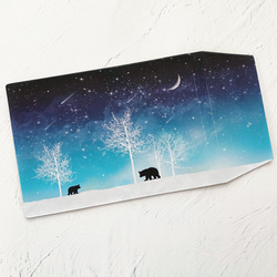 Winter Starry Sky / Bear Book Cover / Techo Cover (A6) Hobonichi 第2張的照片