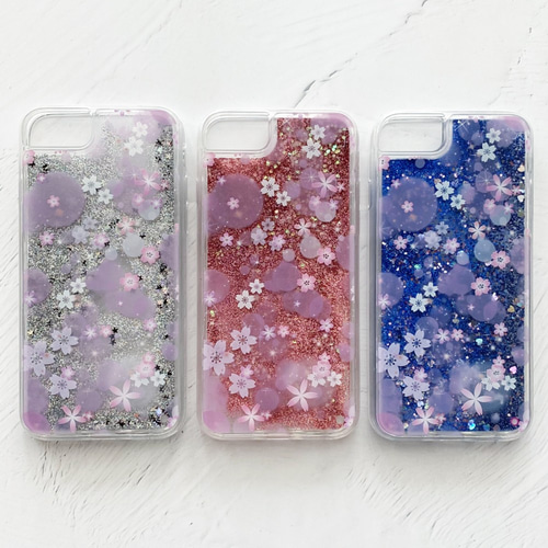 名入れ可能 桜 SAKURA COLORS iPhoneグリッターケース / iPhone16