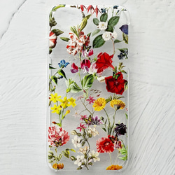 蝶々が飛び回るカラフルな花柄 iPhoneケース ハードケース スマホケース / 花 花柄 iPhone14 3枚目の画像