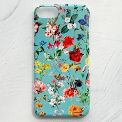 蝶々が飛び回るカラフルな花柄 iPhoneケース ハードケース スマホケース / 花 花柄 iPhone14 5枚目の画像
