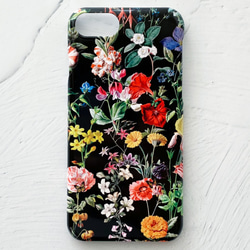 蝶々が飛び回るカラフルな花柄 iPhoneケース ハードケース スマホケース / 花 花柄 iPhone14 6枚目の画像