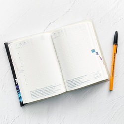 花卉花卉灰色書籍封面/Techo 封面 (A6) Hobonichi Techo 封面平裝花卉花卉圖案 第5張的照片