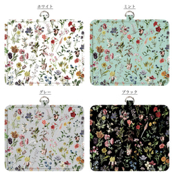 FLORAL FLOWER パスケース 定期入れ / 花 花柄  IDカードケース ICカードケース 2枚目の画像