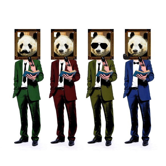 熊貓人拼貼T卹（女） 第3張的照片
