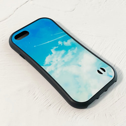 飛行機雲 iPhoneグリップケース  / 空 青空 iPhone15 5枚目の画像