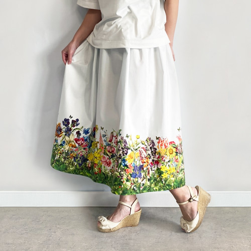 DRIES VAN NOTEN フローラルギャザースカート ボタニカル DRIES VAN NOTEN フローラルギャザースカート ボタニカル DRIES