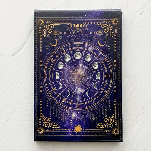 全5色】月の満ち欠け・12星座 折りたたみスタンド式ミラー / 鏡 星 月