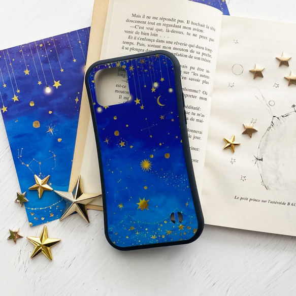 星たちの輝き iPhoneグリップケース / 月 宇宙 iPhone16 iPhoneケース