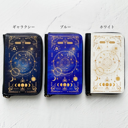 空想天体古書Ⅱ・月の満ち欠け ミニ財布・コンパクト財布 リール