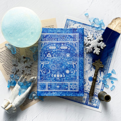 氷の世界 FROZEN FANTASY ブックカバー（オールブルー）・手帳カバー（A6）ほぼ日手帳カバー 5枚目の画像