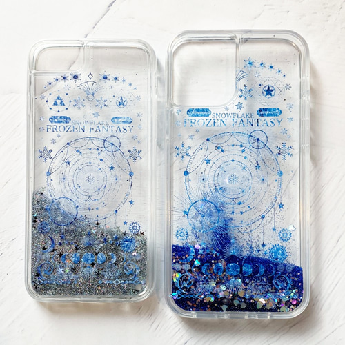 氷の世界 FROZEN FANTASY iPhoneグリッターケース / 星 宇宙 iPhone15