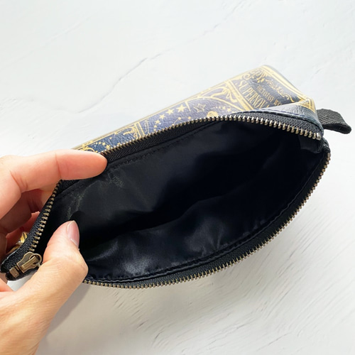 月の満ち欠け・12星座 フラットポーチ | 小物入れ 平ポーチ ポーチ