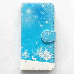 SNOW 筆記本型 iPhone 手機殼案例 / 天雪夜空聖誕節 iPhone13 iPhone12 第2張的照片