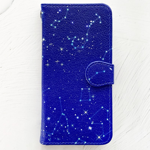星座 手帳型 iPhoneケース スマホケース 全機種対応 プラネタリウム 宇宙 夜空 iPhone14 2枚目の画像